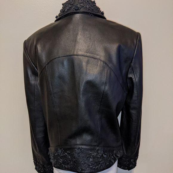 Rare Vintageg ST. JOHN Sport by Marie Gray Embroidered Leather Applique … - Picture 3 of 14